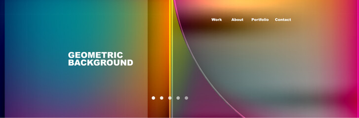 Circle triangle geometric web site page template. Vector Illustration For Wallpaper, Banner, Background, Card, Book Illustration, landing page