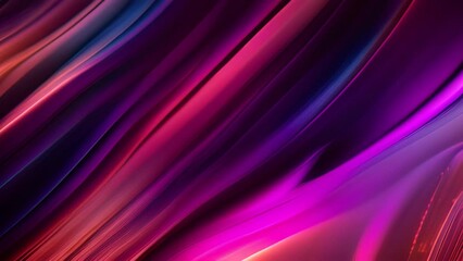 Poster - Abstract Diagonal Lines of Orange Blue and Purple Generative AI