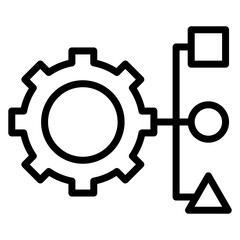 Sticker - Resource Allocation icon vector image. Can be used for Operations Management.