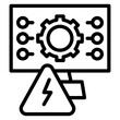 © SAMDesigning - IT System Outages icon vector image. Can be used for Business Risks.