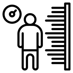 Wall Mural - Body Mass Index icon vector image. Can be used for Physical Wellbeing.