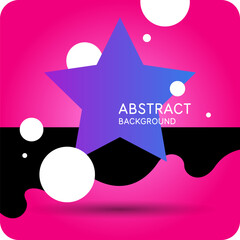 Poster - Background with abstract shapes. A template for design and creativity. The composition of the figures. The illustration is in a modern style, simple and concise design.