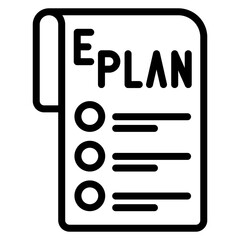 Sticker - Emergency Plan icon vector image. Can be used for Business Disruption.