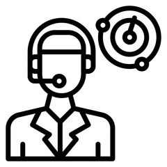 Sticker - Air Traffic Control icon vector image. Can be used for Airplane.