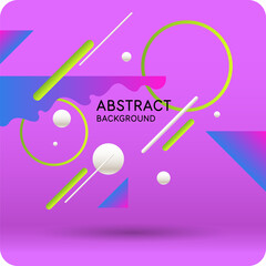 Poster - Background with abstract shapes. A template for design and creativity. The composition of the figures. The illustration is in a modern style, simple and concise design.