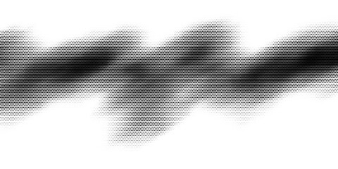 Poster - Monochrome printing raster. Abstract vector halftone background. Black and white texture of dots.