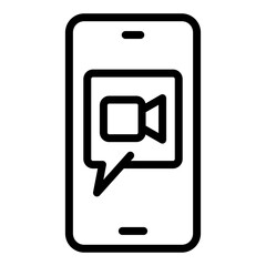 Poster - Video Call icon vector image. Can be used for Dating App.