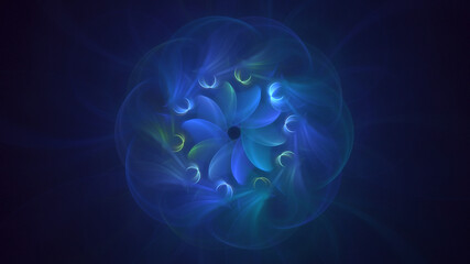 Wall Mural - 3D manual rendering abstract circle light background. Its not AI Generatd illustration.