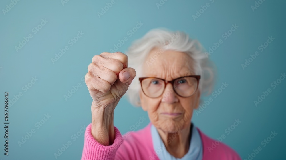 elderly woman celebrating National Age Without Apology Month adult