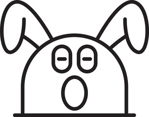 Sticker - Yawn Rabbit Emoticon
