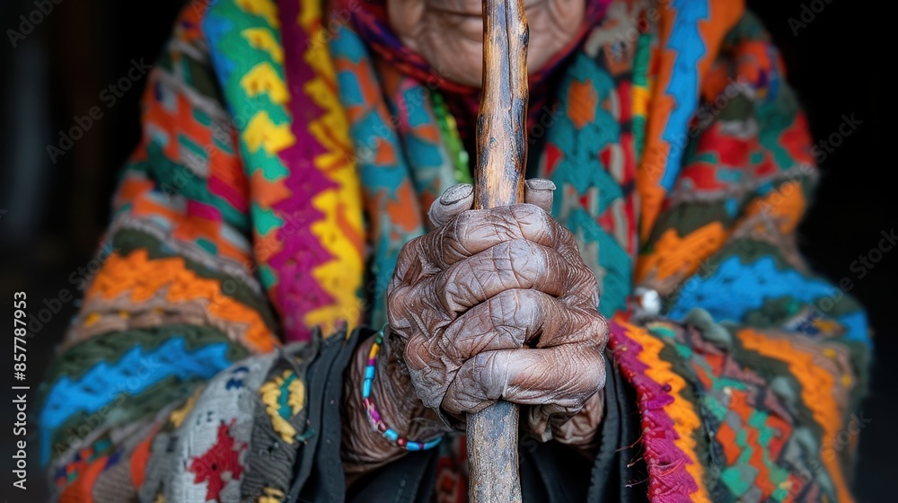 StockFoto „elderly woman wearing traditional attire National Age