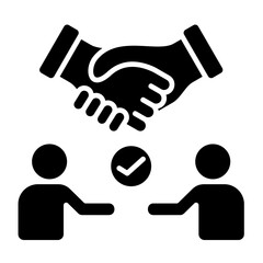 Poster - handshake icon vector illustration