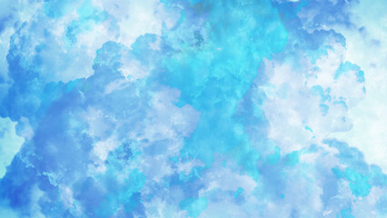 light blue-green abstract pattern gradient painted watercolor paper texture. blue watercolor and pap