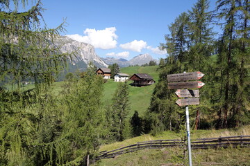 Wall Mural - Blick von La Villa zum Peitlerkofel