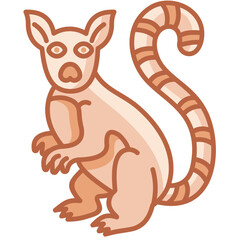 Sticker - Ring-Tailed Lemur Icon