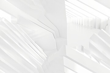 Wall Mural - White Minimalist Abstract Background created with Generative AI