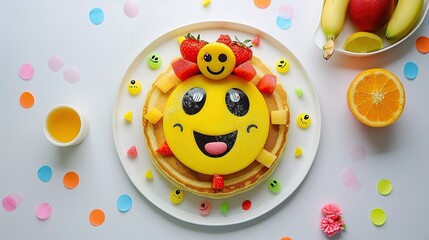 Wall Mural - Smiling Sun Pancake Breakfast