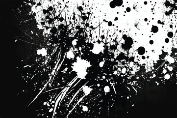 Wall Mural - Black and white Grunge Background. Rough, scratch, splatter grunge pattern design. Overlay texture. Grunge texture. 