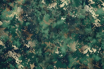 Wall Mural - Green Forest Camo Pattern Digital Camouflage Background Outdoor Clothing Textile Natural Camping Hunting Hiking Texture	