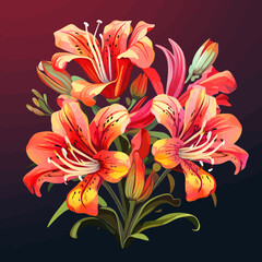 Wall Mural - Alstroemeria flowers