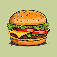 Wall Mural - Hamburger 