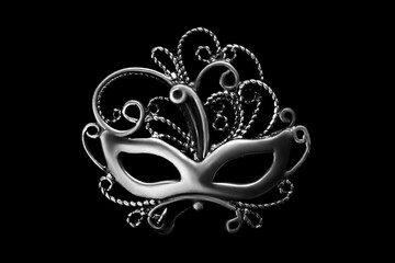 Wall Mural - Silver mask brooch isolated