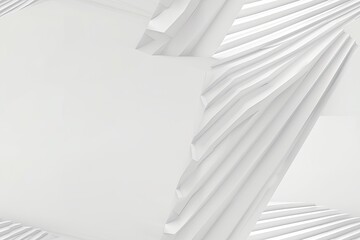 Wall Mural - White Minimalist Abstract Background created with Generative AI