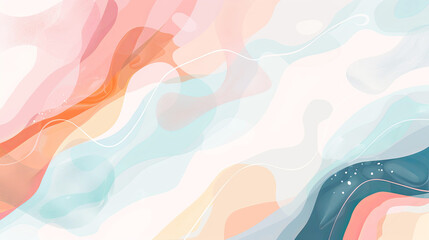 Wall Mural - Artistic abstract background in pastel colors with dynamic flow