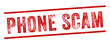 © Hasriani - Phone Scam Red Watermark Stamp isolated on white background. Text caption between parallel lines with grunge design style. Transparent background.