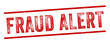 © Hasriani - Fraud Alert Red Watermark Stamp isolated on white background. Text caption between parallel lines with grunge design style. Transparent background.