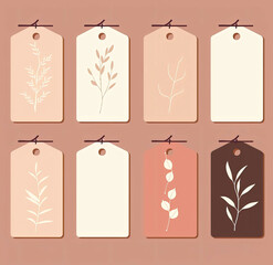 Poster - Vintage label shapes illustrations elements designed template for online marketing commercial