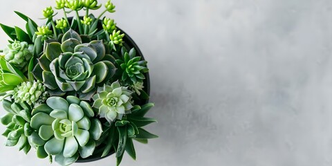 Poster - Modern Mother's Day Floral Arrangement with Succulents. Concept Mother's Day Gifts, Floral Arrangements, Succulent Decor, Modern Design, Home Decor
