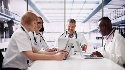 Poster - Medical Doctor Group Meeting At Desk