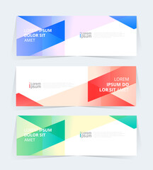 Wall Mural - Geometric banner design with Vector presentation template.