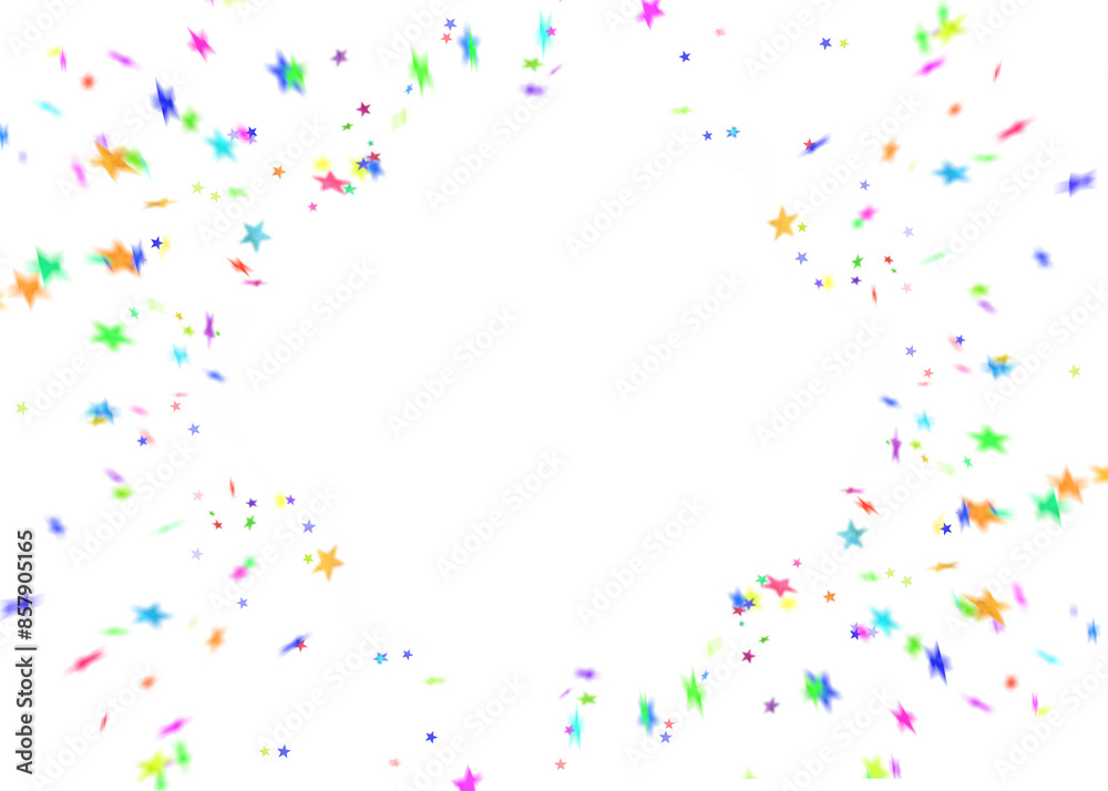 Confetti falling down isolated on transparent background. Rainbow color ...