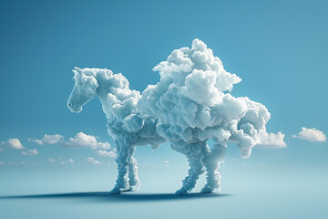 horse  made of clouds