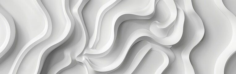 Wall Mural - Abstract White Wavy Pattern Close Up