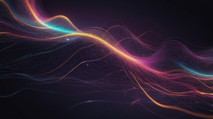 Poster - dark theme digital network technology abstract background