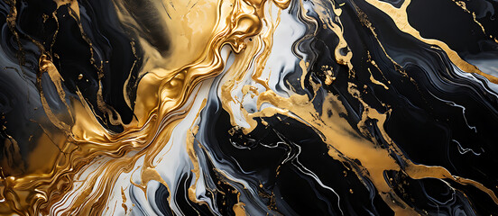 Gold abstract black marble background art paint pattern ink texture watercolor white fluid wall. Abstract liquid gold design luxury wallpaper nature black brush oil modern paper splash painting water	