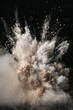 © Fotograf - A massive explosion creates a huge cloud of white and brown dust