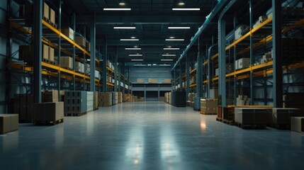 Aufkleber - A large storage area filled with numerous boxes