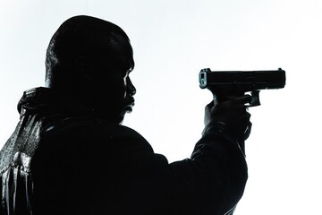 Wall Mural - A person holds a firearm