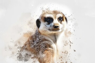 Poster - A close-up shot of a small animal on a white background, suitable for use in advertising or editorial content