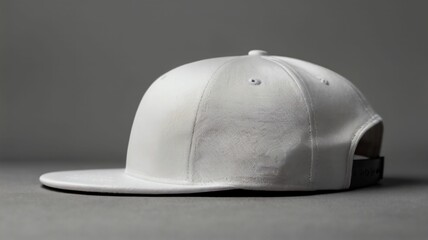 Poster - white baseball cap mockup on a grey background