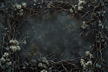 Poster - A delicate floral arrangement on a dark backdrop