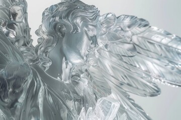 Poster - A detailed view of a heavenly being's face, often used in religious or symbolic contexts
