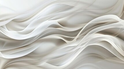Wall Mural - A subtle abstract background with white and light gray flowing lines