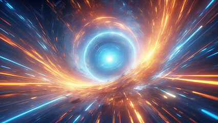 Poster - fractal burst background
