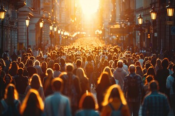 Wall Mural - World population growth professional photography