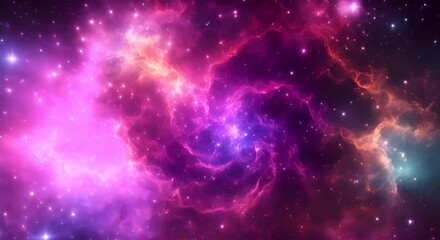 Wall Mural - a colorful animated space nebula background created with some elements made with 4k